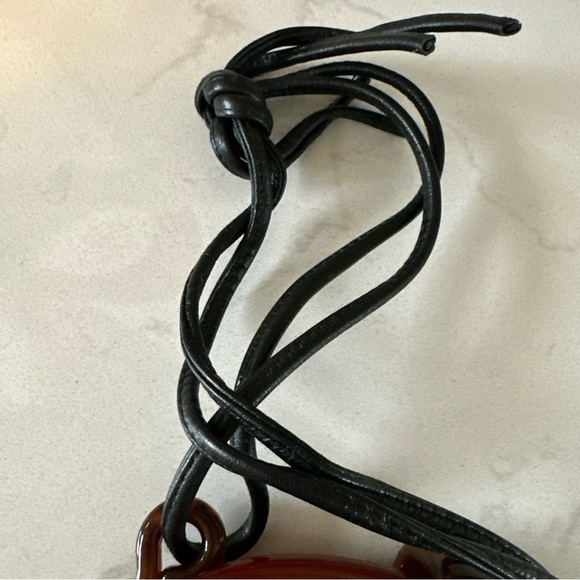 Designer vintage Black leather Ande purse 10 in wide, 7 in tall Beautiful - Picture 6 of 13